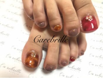 ベッコウ☆フットネイル