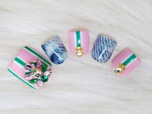 アンジェヴォーグ 名古屋本店(Angevogue)/バイカラー　ビジューストライプ