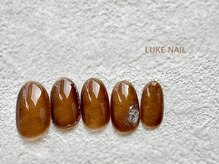 ルークネイル 恵比寿店(LUKE NAIL)/ニュアンスクリアブラウン　冬春