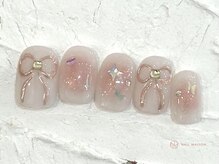 ネイルメゾン 池袋店(NAIL MAISON)/キラキラチークリボン¥9000