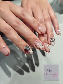 ニービー ネイルズ(2B NAILS)/ハートキルティング春ネイル