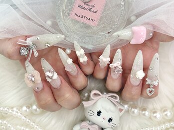 Y2K ガーリー ロングネイル