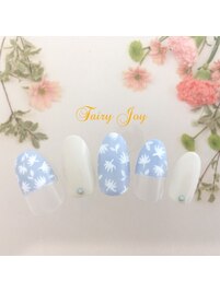 コットンフラワーネイル