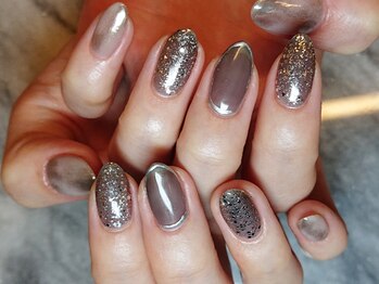 ネイルマジック 仙台一番町店(NAIL MAJIC)/囲みミラーネイル★オーダー