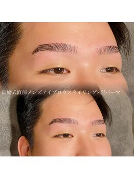 エルメ バイ クイーンズ(herme by QUEENS)/メンズアイブロウ+眉パーマ