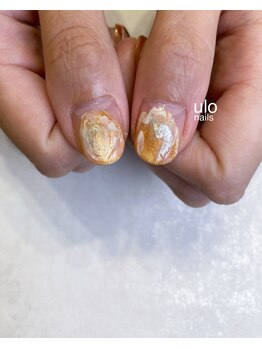 ウロネイルズ(ulo nails)/オレンジにアレンジ定額デザイン