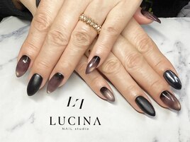 c-454 ブラック×パープルネイル