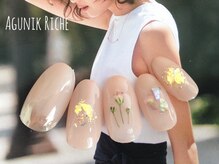 アグニークリッシェ(Agunik Riche)/【押し花ネイル】