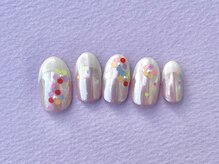ネイルマフィア 渋谷(NAIL MAFIA)/ミラーガーリーフラワー