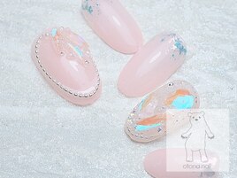 オーロラストーンビジューネイル