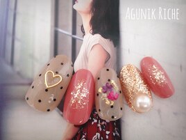 【押し花ネイル】