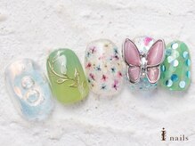 アイネイルズ 横浜WEST店(I-nails)/蝶押し花ミラー11500円