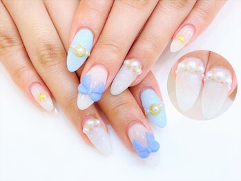 ネイルコレクション ピンク(Nail Collection Pink)/ジェル定額￥9990★３Ｄリボン
