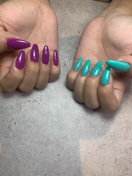 パープル×ターコイズ