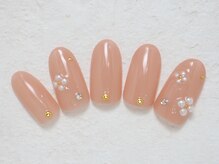 シックネイル(CHIC nail)/パールフラワーネイル
