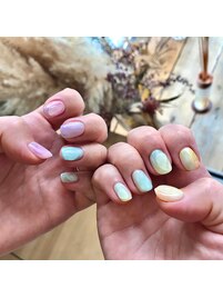 カラフルニュアンスネイル☆