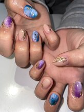 ブルームス(blooms)/モネ油絵風アートネイル