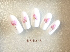 手描きフラワー　ふんわりアート