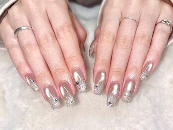 イリゼネイル(iRise nail)の写真/諦めていたデザインも長さを出して理想の指先に♪高田馬場駅徒歩30秒【チップスカルプワンカラー8500円】