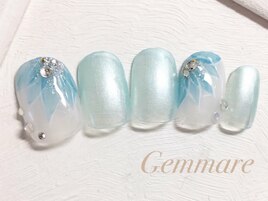 爽やかお花ネイル