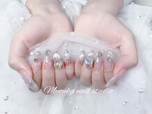 Myouka nail studio｜板橋区大山駅前【長さだし・持ち込み・パラジェル・フィルイン】/紫チークマグネットフレンチ