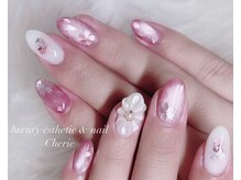 シェリエ(Cherie)/埋め込み桜ホロネイル
