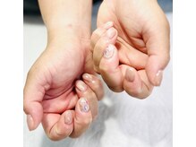 るみさんちのネイル/ぷっくりミルクの夏ネイル