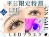★平日割★さらにモチ最強！【LEDマツエク/シングルバインドロック200本】