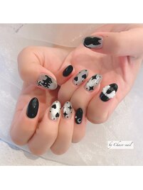 ブラック×シルバーマグネイル