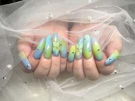 夏スカルプネイル