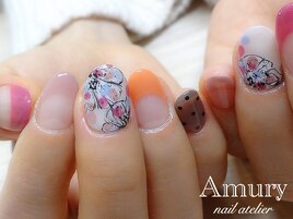 手書きジェルフラワーアート♪