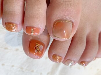 ネイルズ ララ(nails Lala)/orange。
