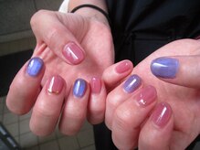 アロアロネイル(aloalo nail)/うるうるキャッツアイブルー