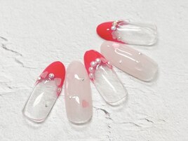バレンタインネイル