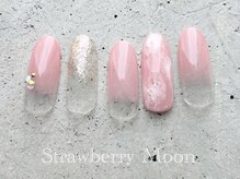 サロンストロベリームーン(Salon Strawberry Moon)/大人シンプルネイル　￥6980