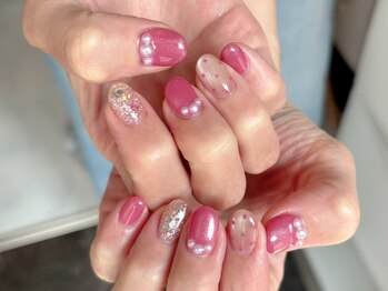 エムシーベル(m.c bell)/くすみピンクネイル