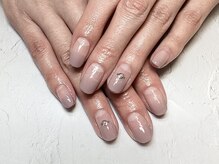 パラジェル登録サロン バランス シンプルネイル&アイラッシュ 新田東店(balance)/まっすぐフレンチ