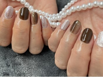 チョコみたいなブラウンネイル♪