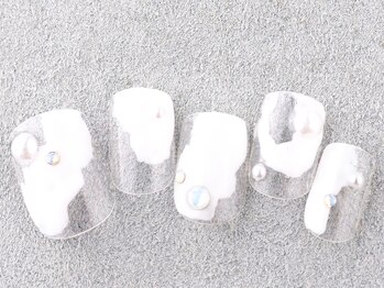 マハロネイルサロン 川崎店(mahalo)/塗りかけニュアンス☆6980円