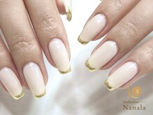 ナナラ(Nanala)/ミラーフレンチ冬ネイルシンプル