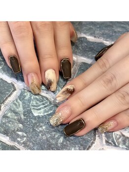 グラマラス アンジェアイ 荻窪店(glamourous ange eye)/カフェラテネイル