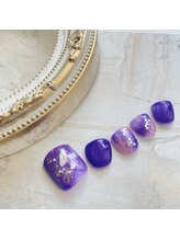 ボンドストリートビューティー 神戸長田店/紫のシェルホロネイル