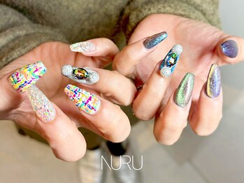 ヌル ネイル 堀江(NURU NAIL HORIE)/個性派☆アシメネイル
