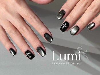 ルミネイル 池袋東口サンシャイン店(Lumi Nail)/月光黒フレンチ気品美意匠1
