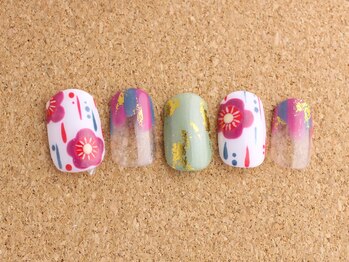 ネイルサロン ブランロール 白金店(Nail Salon Blanl'or)/カラフル和ネイル♪¥8,760