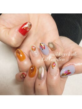 リルガーデン 新宿南口(Lil' Garden)/カラフル×ニュアンス凹凸