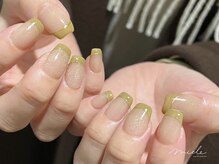 ミエレ(miele)/メタリックラインフレンチネイル