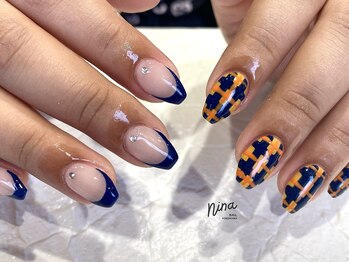 フィリス 横浜店(PHYLIS)/#チェック×フレンチネイル