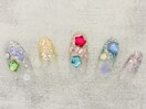 ラメグラ★星ストーン★カラフル
