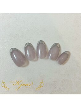 ケージュール(Kjour)/シルバーフレンチネイル